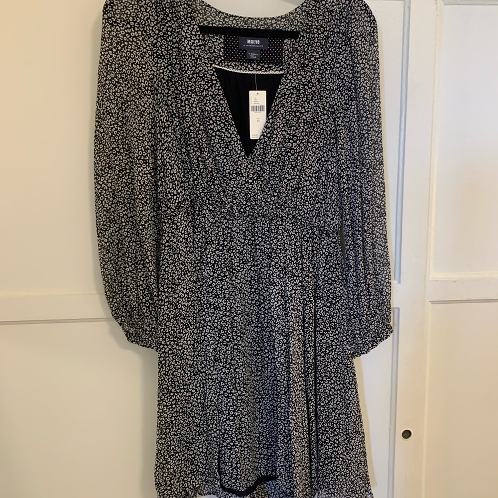 Mini leopard print dress